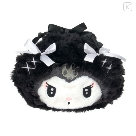 Japan Sanrio Plush Drawstring Bag - Kuromi : Moonlit Midnight - 1