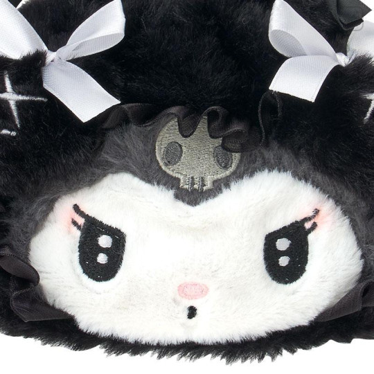 Japan Sanrio Plush Drawstring Bag - Kuromi : Moonlit Midnight - 3