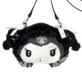Japan Sanrio Plush Pochette Crossbody Shoulder Bag - Kuromi : Moonlit Midnight - 2