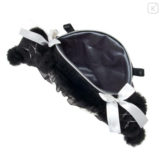 Japan Sanrio Plush Pochette Crossbody Shoulder Bag - Kuromi : Moonlit Midnight - 4