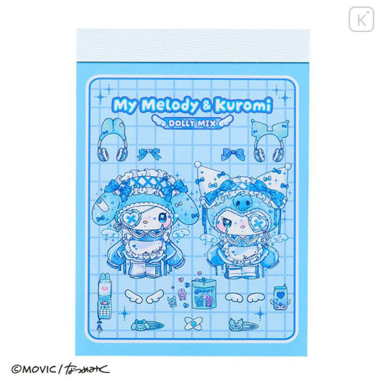 Japan Sanrio Mini Notepad - Kuromi & My Melody : Dolly Mix - 2