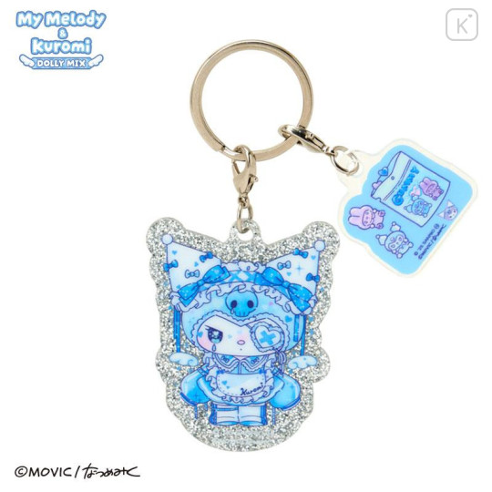 Japan Sanrio Acrylic Keychain - Kuromi : Dolly Mix Glitter - 1