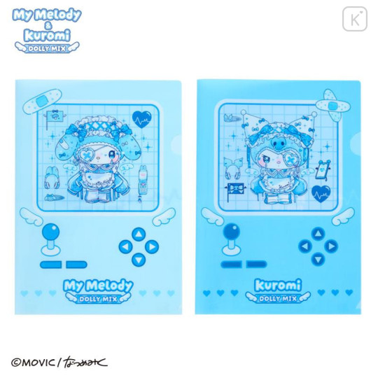 Japan Sanrio A4 Clear File Folder - Kuromi & My Melody : Dolly Mix - 1