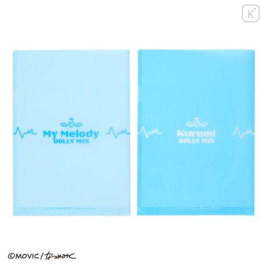 Japan Sanrio A4 Clear File Folder - Kuromi & My Melody : Dolly Mix - 2