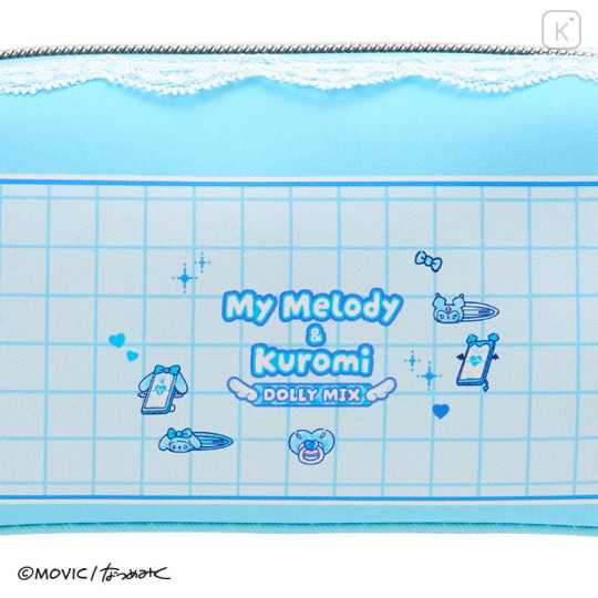 Japan Sanrio Pen Pouch Pencil Case - Kuromi & My Melody : Dolly Mix - 5