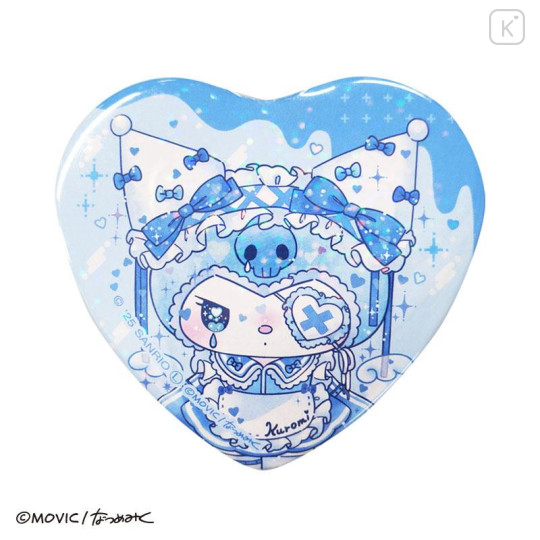 Japan Sanrio Heart Badge Set - Kuromi & My Melody : Dolly Mix - 5
