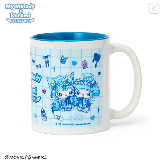 Japan Sanrio Porcelain Mug - Kuromi & My Melody : Dolly Mix - 1