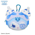 Japan Sanrio Face-shaped Pouch with Carabiner - Kuromi : Dolly Mix - 1