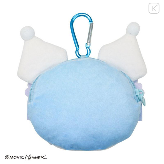 Japan Sanrio Face-shaped Pouch with Carabiner - Kuromi : Dolly Mix - 2