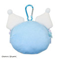 Japan Sanrio Face-shaped Pouch with Carabiner - Kuromi : Dolly Mix - 2
