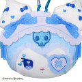 Japan Sanrio Face-shaped Pouch with Carabiner - Kuromi : Dolly Mix - 4