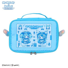 Japan Sanrio Gadget Pouch - Kuromi & My Melody : Dolly Mix