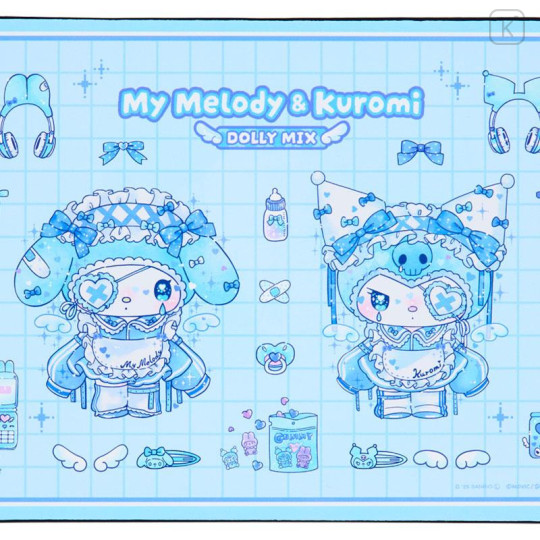 Japan Sanrio Mouse Pad - Kuromi & My Melody : Dolly Mix - 3