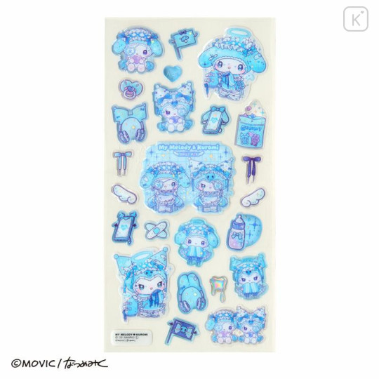 Japan Sanrio Drop Jelly Seal Sticker - Kuromi & My Melody : Dolly Mix - 2