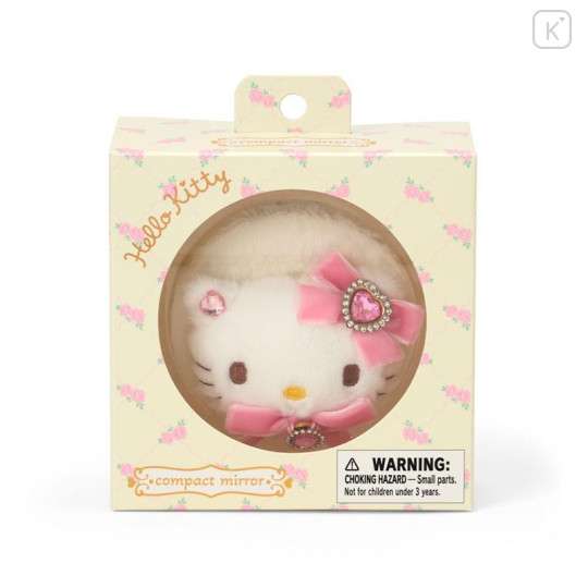 Japan Sanrio Original 2-sided Compact Mirror - Hello Kitty : Mascot Stone Ribbon - 1