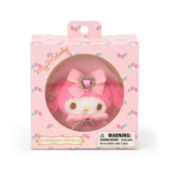 Japan Sanrio Original 2-sided Compact Mirror - My Melody : Mascot Stone Ribbon