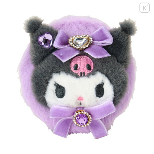 Japan Sanrio Original 2-sided Compact Mirror - Kuromi : Mascot Stone Ribbon - 2