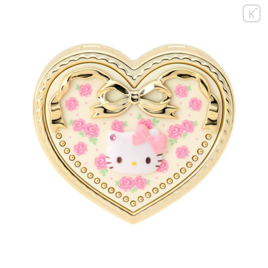 Japan Sanrio Original Mirror Accessory Case - Hello Kitty : Heart Shape Rose - 2