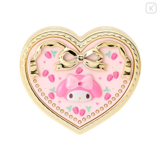 Japan Sanrio Original Mirror Accessory Case - My Melody : Heart Shape Rose - 2