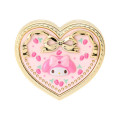 Japan Sanrio Original Mirror Accessory Case - My Melody : Heart Shape Rose - 2