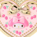 Japan Sanrio Original Mirror Accessory Case - My Melody : Heart Shape Rose - 5