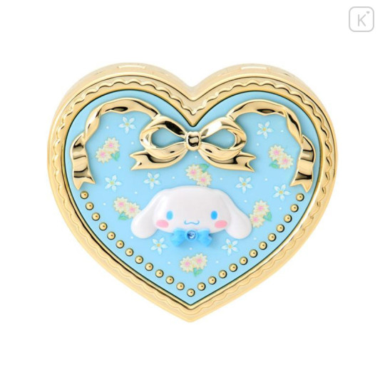 Japan Sanrio Original Mirror Accessory Case - Cinnamoroll : Heart Shape Rose - 2