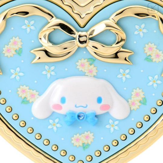 Japan Sanrio Original Mirror Accessory Case - Cinnamoroll : Heart Shape Rose - 5