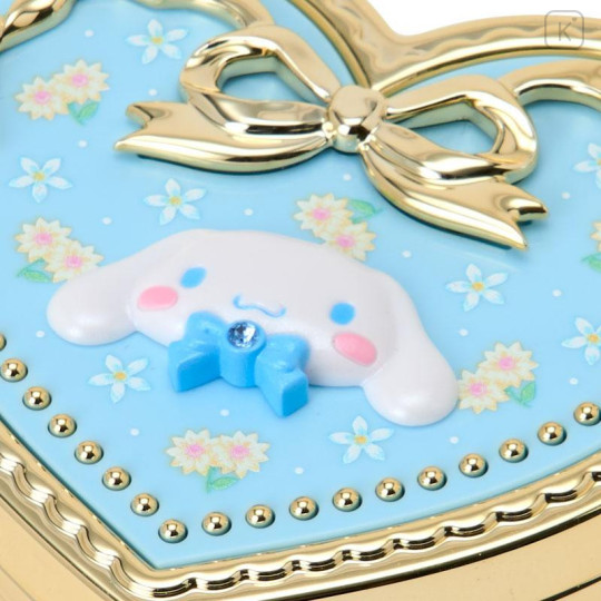 Japan Sanrio Original Mirror Accessory Case - Cinnamoroll : Heart Shape Rose - 6