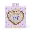 Japan Sanrio Original Mirror Accessory Case - Kuromi : Heart Shape Rose - 1