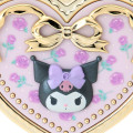 Japan Sanrio Original Mirror Accessory Case - Kuromi : Heart Shape Rose - 5