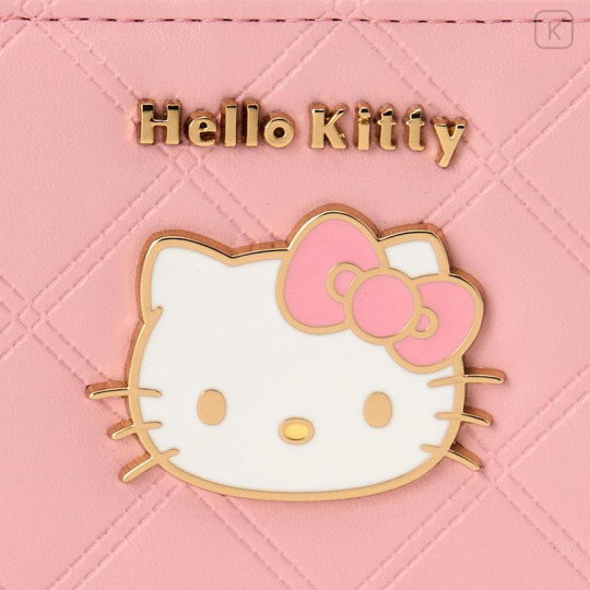 Japan Sanrio Original Bifold Wallet - Hello Kitty : Pink Gold - 5