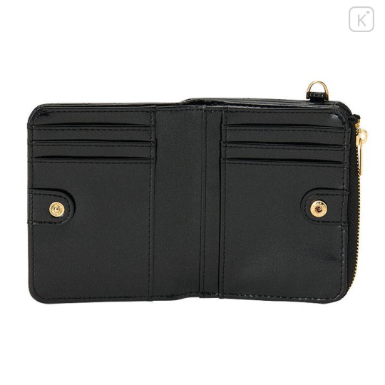 Japan Sanrio Original Bifold Wallet - Hello Kitty : Black Gold - 2