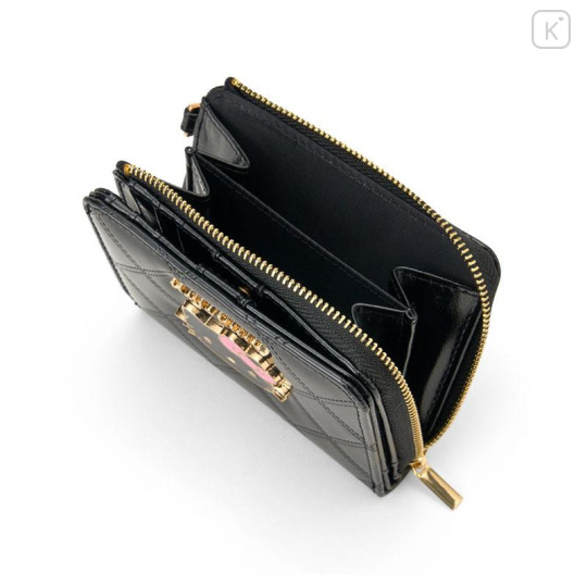 Japan Sanrio Original Bifold Wallet - Hello Kitty : Black Gold - 3