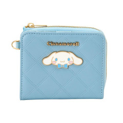 Japan Sanrio Original Bifold Wallet - Cinnamoroll : Blue Gold