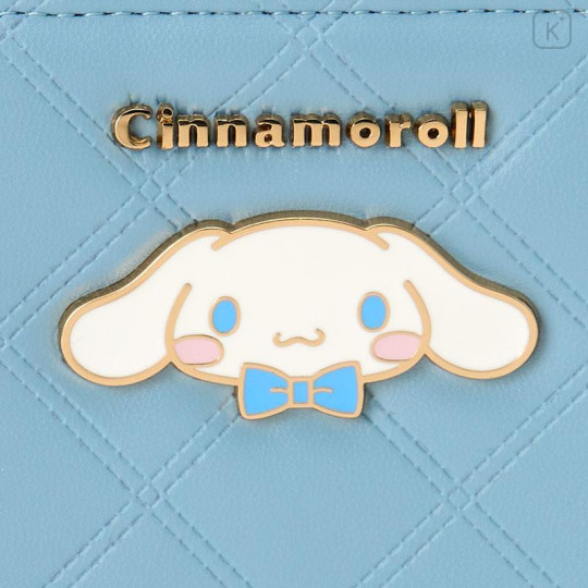 Japan Sanrio Original Bifold Wallet - Cinnamoroll : Blue Gold - 5