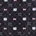 Japan Sanrio Original Eco Shopping Bag & Handbag Pouch - Hello Kitty : Black Pink - 3
