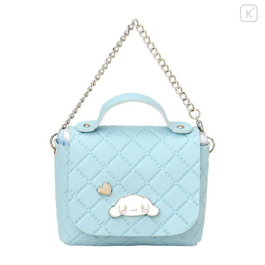 Japan Sanrio Original Eco Shopping Bag & Handbag Pouch - Cinnamoroll : Blue - 2