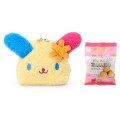 Japan Sanrio Original Face-shaped Pouch with Snack - Usahana - 2