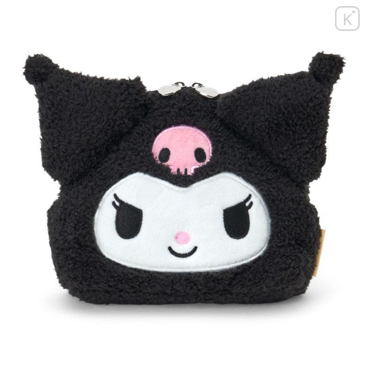 Japan Sanrio Original Face-shaped Pouch with Snack - Kuromi - 1