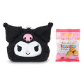 Japan Sanrio Original Face-shaped Pouch with Snack - Kuromi - 2