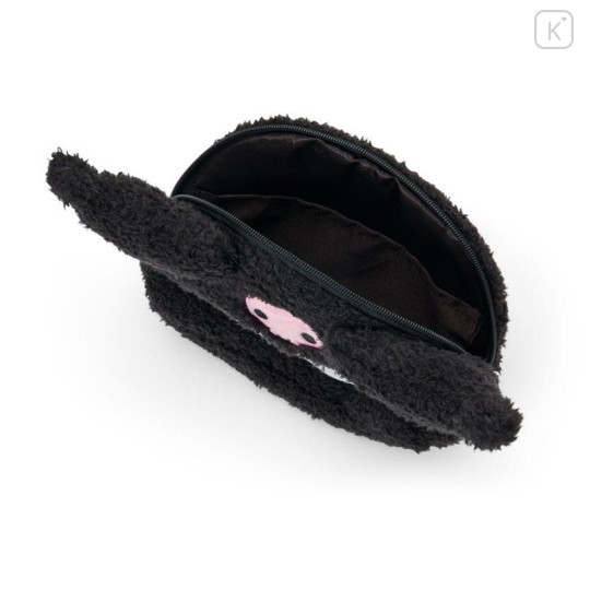 Japan Sanrio Original Face-shaped Pouch with Snack - Kuromi - 3