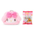 Japan Sanrio Original Face-shaped Pouch with Snack - My Melody - 2