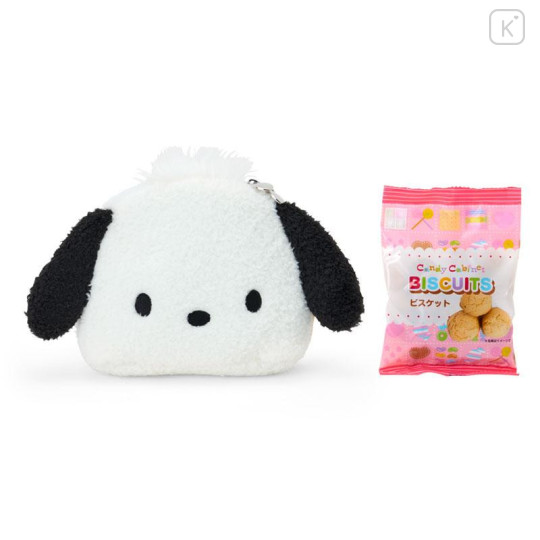 Japan Sanrio Original Face-shaped Pouch with Snack - Pochacco - 2