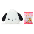 Japan Sanrio Original Face-shaped Pouch with Snack - Pochacco - 2
