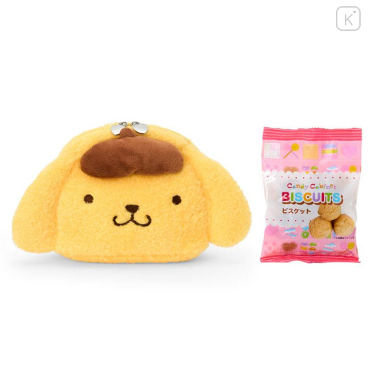 Japan Sanrio Original Face-shaped Pouch with Snack - Pompompurin - 2