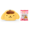 Japan Sanrio Original Face-shaped Pouch with Snack - Pompompurin - 2