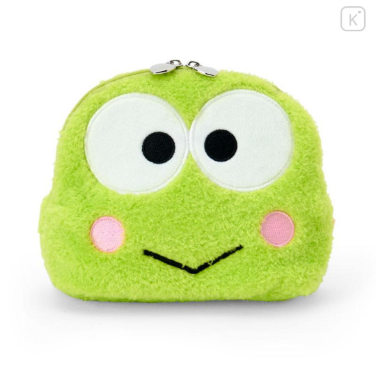 Japan Sanrio Original Face-shaped Pouch with Snack - Keroppi - 1