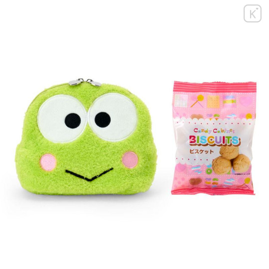Japan Sanrio Original Face-shaped Pouch with Snack - Keroppi - 2