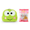 Japan Sanrio Original Face-shaped Pouch with Snack - Keroppi - 2