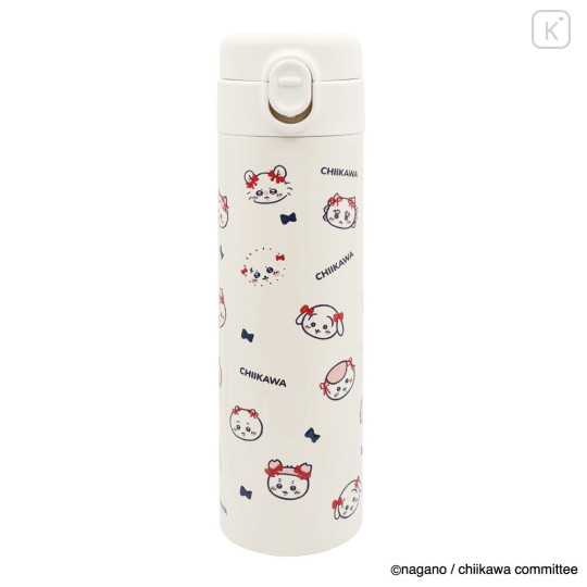 Japan Chiikawa One Touch Stainless Steel Bottle 500ml - Ribbon - 1